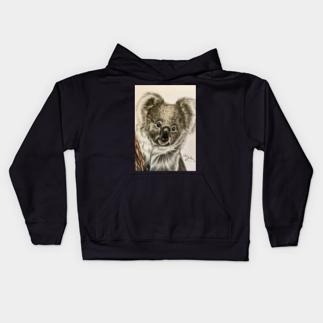 Koala Bear Kids Hoodie by Artbythree